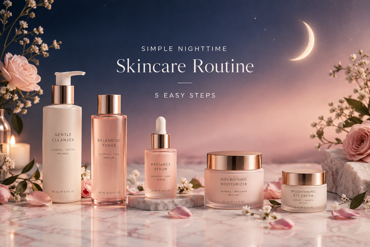 Simple Nighttime Skincare Routine: 5 Easy Steps