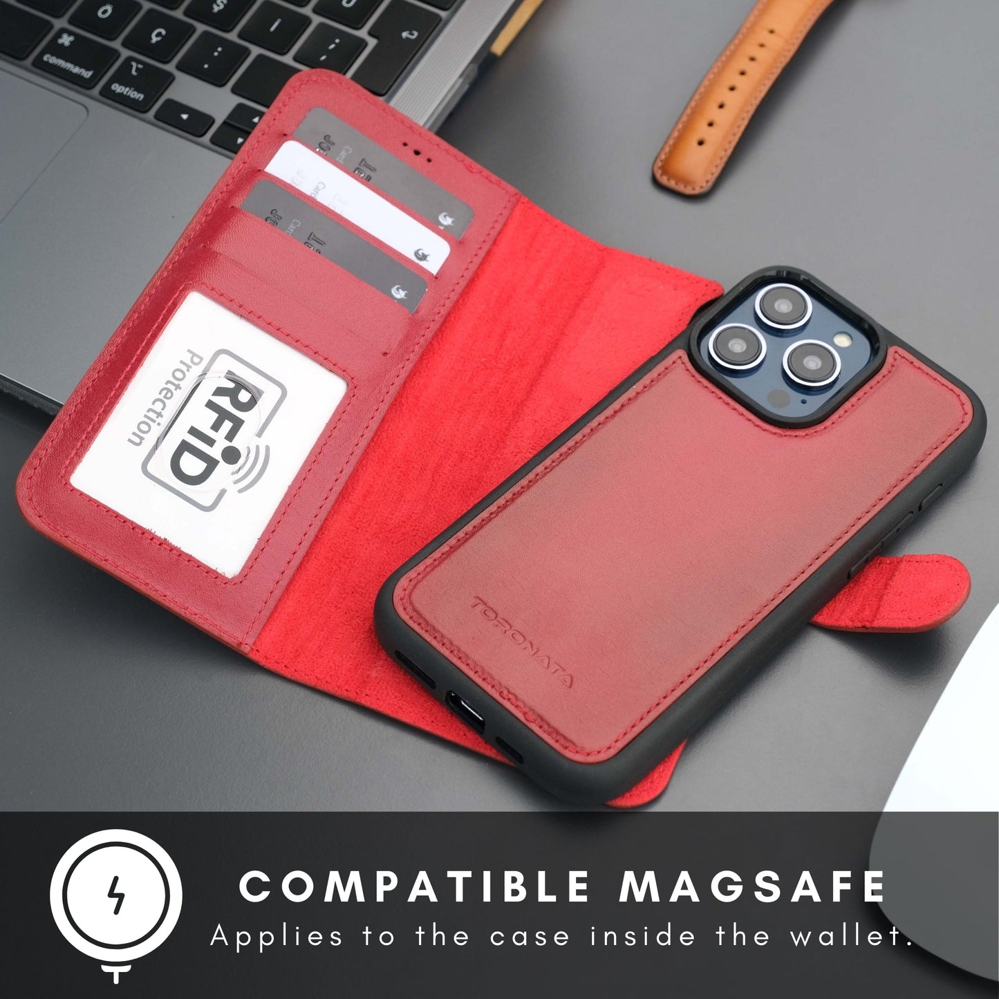 Casper iPhone 16 Pro Max Wallet Case Leather MagSafe