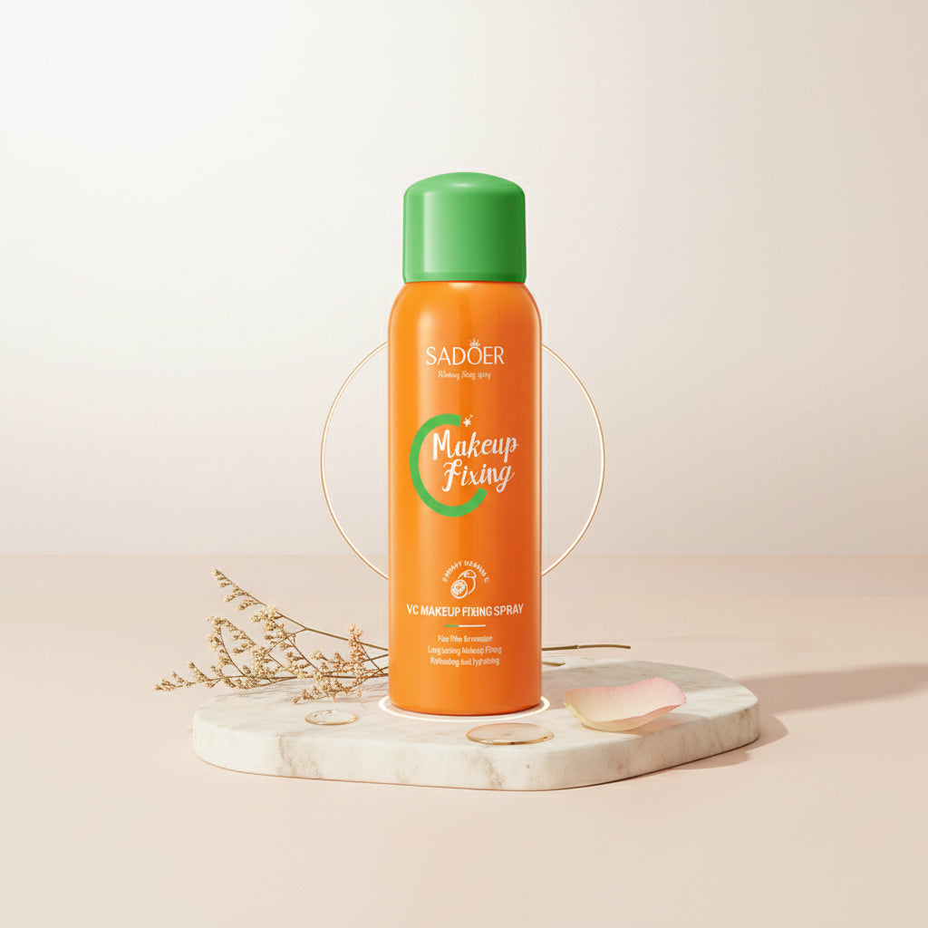 Makeup finishing mist for a smooth-looking makeup finish.